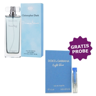 Christopher Dark Dominikana Blue 100 ml + echantillon D&G Light Blue Femme