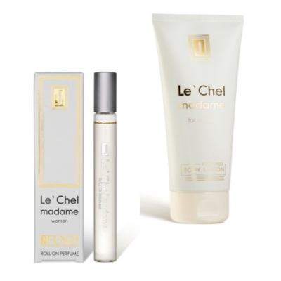 JFenzi Le Chel Madame - Coffret promotionnel pour Femme, Roll-on 10 ml, lait corporel 200 ml