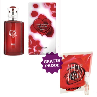New Brand Forever 100 ml + echantillon Cacharel Amor