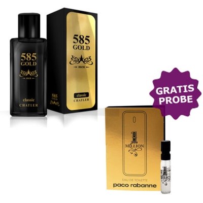 Chatler 585 Classic Gold 100 ml + echantillon Paco Rabanne 1 Million