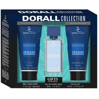 Dorall Twilight Wilderness - Set pour Homme, Eau de Toilette, Baume à raser, Gel Douche