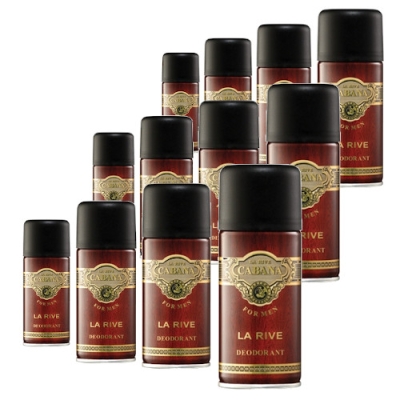 La Rive Cabana - Deodorant Spray pour Homme 150 ml, 12 pièces