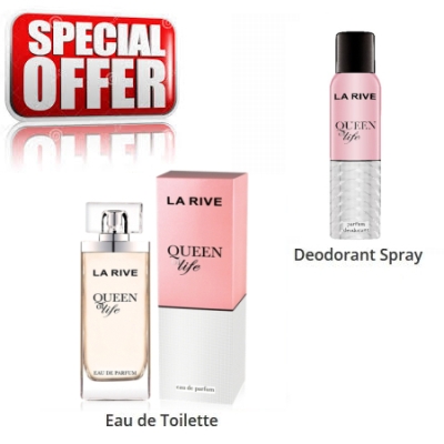 La Rive Queen of Life - Coffret promotionnel, Eau de Parfum, Deodorant