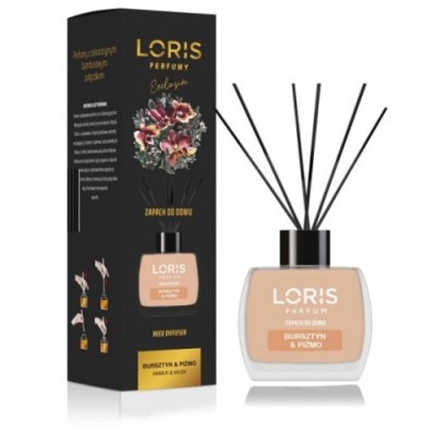 Loris Amber & Musk - Diffuseur Arôme, Desodorisant sticks - 120 ml