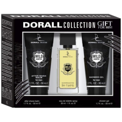 Dorall Wild Hunter - Set pour Homme, Eau de Toilette, Baume à raser, Gel Douche