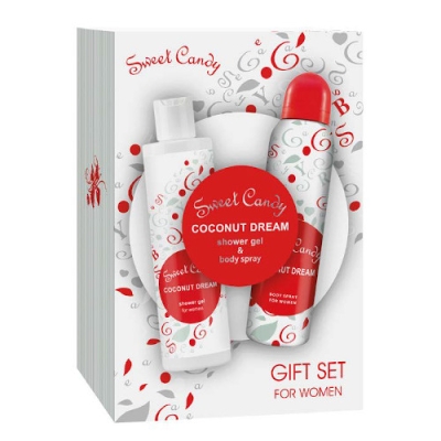 Jean Marc Sweet Candy Coconut Dream - Set, Gel douche, Deodorant