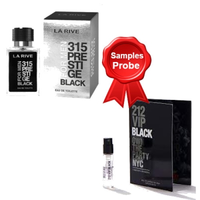 La Rive 315 Prestige Black 100 ml + echantillon Carolina Herrera 212 VIP Black Men