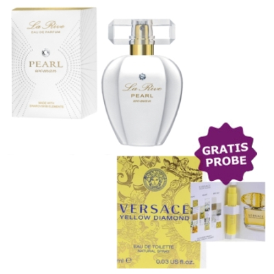 La Rive Pearl 75 ml + echantillon Versace Yellow Diamond