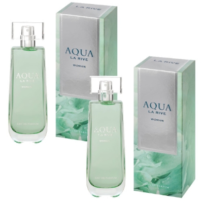La Rive Aqua Woman - Eau de Parfum Pour Femme 90 ml, 2 pièces