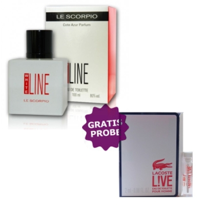 Cote Azur Le Scorpio White Line 100 ml + echantillon Lacoste Live