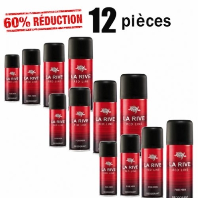 La Rive Red Line - Deodorant Pour Homme 150 ml, 12 pièces