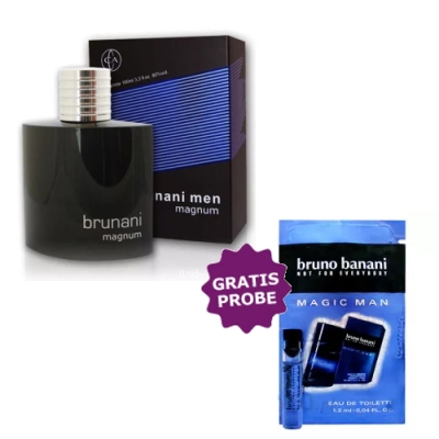 Cote Azur Brunani Magnum 100 ml + echantillon Bruno Banani Magic Man