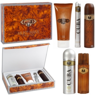 Cuba Gold Must Have - Coffret Pour Homme, 2 x Eau de Toilette, Deodorant, Après-rasage, Gel Douche