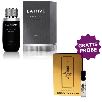 La Rive Prestige Grey The Man 75 ml + echantillon Paco Rabanne 1 Million