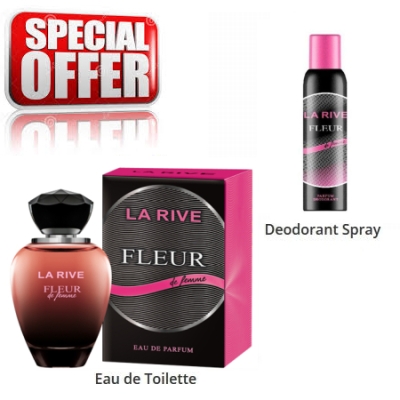 La Rive Fleur De Femme - Coffret promotionnel, Eau de Parfum, Deodorant