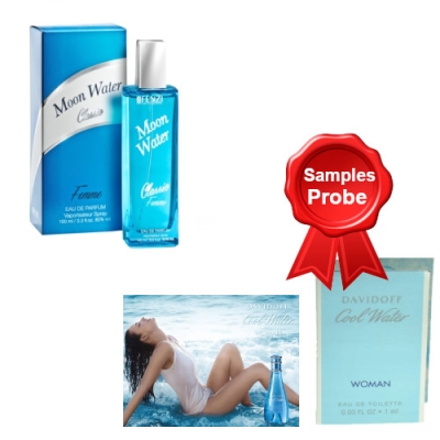 JFenzi Moon Water Classic Femme 100 ml + echantillon Davidoff Cool Water Women