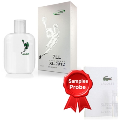 Chatler PLL XL 2012 White Pure Homme 100 ml + echantillon Lacoste L.12.12. Blanc