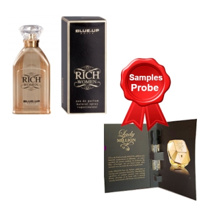 Blue Up Rich Women 100 ml + echantillon Paco Rabanne Lady Million