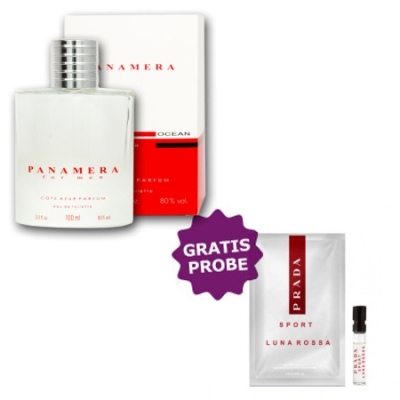 Cote Azur Panamera Ocean Men 100 ml + echantillon Prada Luna Rossa Eau Sport