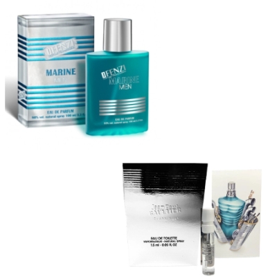 JFenzi Marine Men 100 ml + echantillon Jean Paul Gaultier Le Male