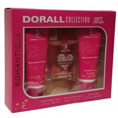 Dorall Romantique - Set pour Femme, Eau de Toilette, Lait Corporel, Gel Douche