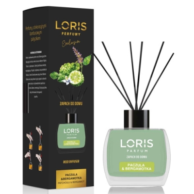 Loris Patchouli & Bergamot, Diffuseur Arôme, Desodorisant sticks - 120 ml