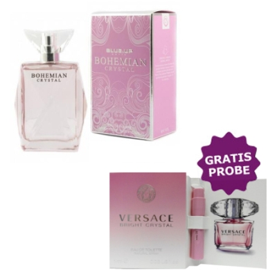 Blue Up Bohemian Crystal 100 ml + echantillon Versace Bright Crystal