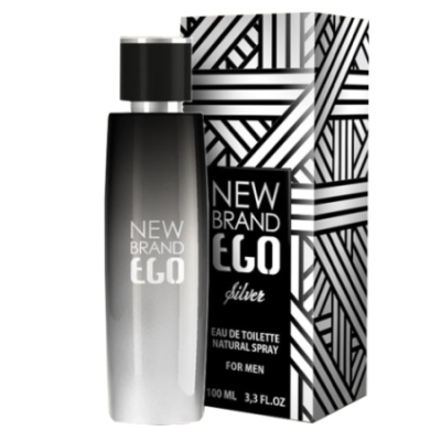 New Brand Ego Silver -  Eau de Toilette pour Homme 100 ml