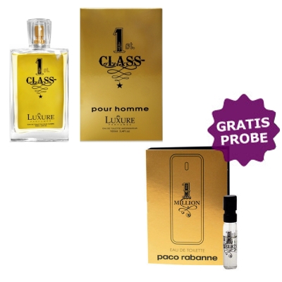 Luxure 1st. Class Men 100 ml + echantillon Paco Rabanne 1 Million