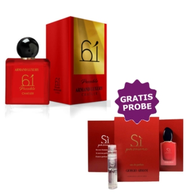 Chatler Armand Luxury 61 Possible - Eau de Parfum pour Femme 100 ml, echantillon gratuit Giorgio Armani Si Passione