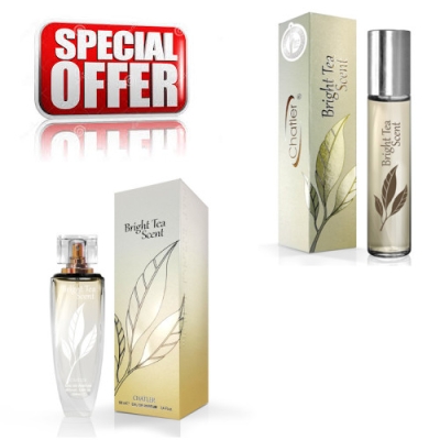 Chatler Bright Tea Scent Woman - Ensemble promotionnel, Eau de Parfum 100 ml + Eau de Parfum 30 ml