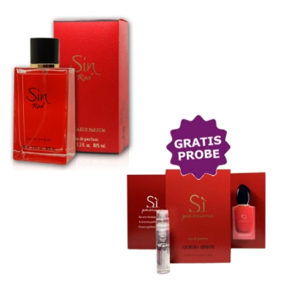 Cote Azur Sin Red - Eau de Parfum Pour Femme 100 ml, echantillon gratuit Giorgio Armani Si Passione