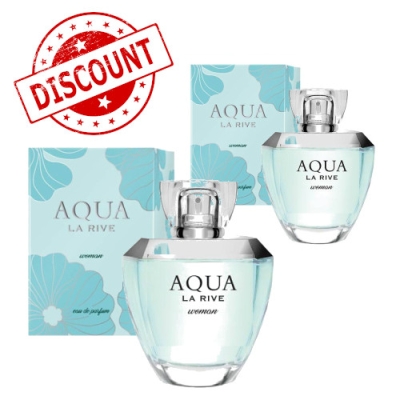La Rive Aqua Woman - Eau de Parfum Pour Femme 100 ml,  2 pièces
