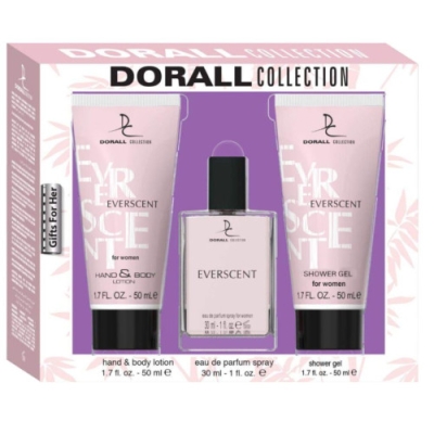 Dorall Ever Scent - Set pour Femme, Eau de Toilette, Lait Corporel, Gel Douche