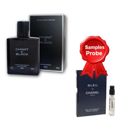 Cote Azur Chant & Black Men 100 ml + echantillon Chanel Bleu de Chanel