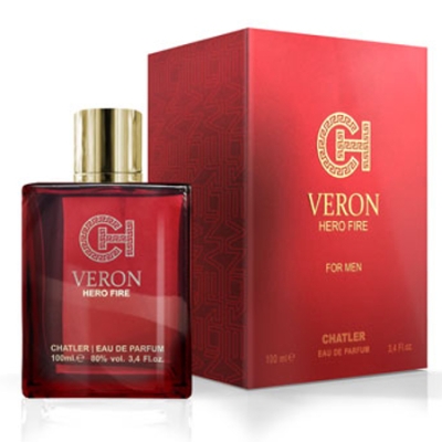 Chatler Veron Hero Fire 100 ml + echantillon Versace Eros Flame