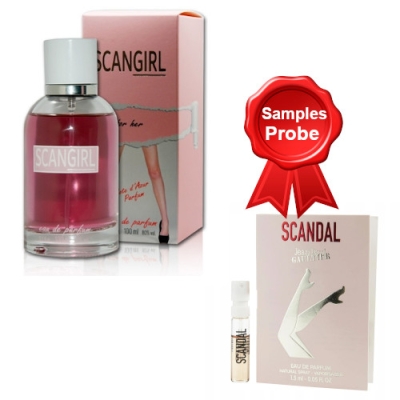 Cote Azur Scan Girl 100 ml + echantillon Jean Paul Gaultier Scandal
