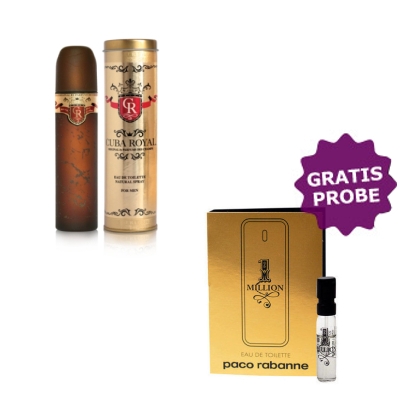 Cuba Royal 100 ml + echantillon Paco Rabanne 1 Million