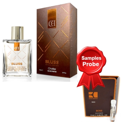 Chatler Bluss Orange 100 ml + echantillon Hugo Boss Orange Men