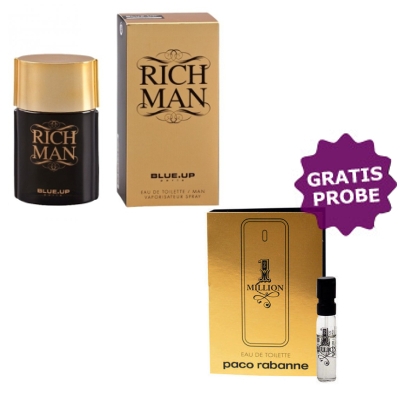 Blue Up Rich Man 100 ml + echantillon Paco Rabanne 1 Million