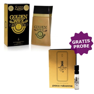 Lamis Golden Wave Men 100 ml + echantillon Paco Rabanne 1 Million