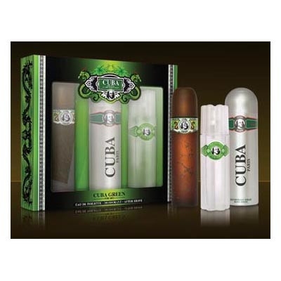 Cuba Green - Coffret Pour Homme, Eau de Toilette, Deodorant, Après-rasage