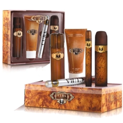 Cuba Gold - Coffret Pour Homme,  Eau de Toilette 100 ml, Eau de Toilette 35 ml, Deodorant, Après-rasage, Gel Douche