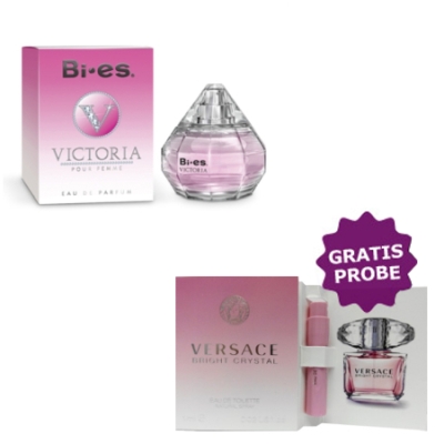 Bi-Es Victoria 100 ml + echantillon Versace Bright Crystal