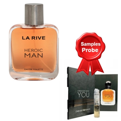 La Rive Heroic Man 100 ml + echantillon Armani Stronger With You