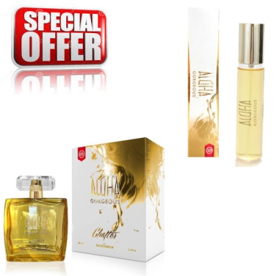 Chatler Aloha Gorgeous - Ensemble promotionnel, Eau de Parfum 100 ml + Eau de Parfum 30 ml