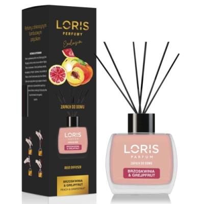 Loris Pêche & Pamplemousse - Diffuseur Arôme, Desodorisant sticks 120 ml