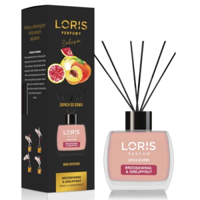 Loris Pêche & Pamplemousse, Diffuseur Arôme, Desodorisant sticks - 120 ml