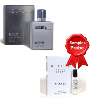 JFenzi Le Chel Asune Sport Homme 100 ml + echantillon Chanel Allure Homme Sport