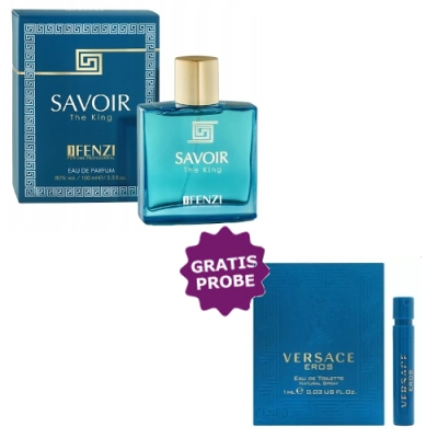 JFenzi Savoir The King 100 ml + echantillon Versace Eros Pour Homme